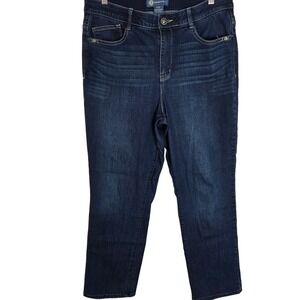 Democracy Ab Solution Straight Leg Jeans Mid Rise Stretch Denim Classic